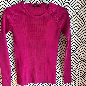 Moda International vintage Victoria’s Secret rib sweater shirt skinny fuchsia